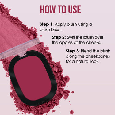 Beauty Berry Dream Matte Blush - 05 - Deep Plum, 7g | Lightweight, Silky-Smooth Texture, Ultra Matte Blusher Palette | Highly Pigmented & Blendable Shades, Blusher for Face Makeup